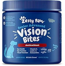 Image of Zesty Paws Eye Supplement. Brand catalog list of Zesty Paws. It's score is 4.4 over 5.