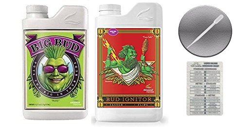 Advanced Nutrients Big Bud and Bud Ignitor 4 Liter with Conversion Chart and 3ml Pipette-4 Liter