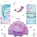 3 Pieces Mermaid Wood Sign Doubled Sided Printing Mermaid Summer Door Sign Shell Welcome Door Plaque Seaside Theme Plaque Farmhouse Bathroom Decor Wall Art for Home Decoration (Classic Style)