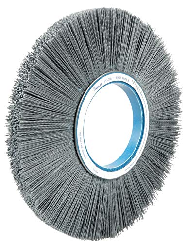 Image of Weiler 83910 14 inch Crimped Filament Nylox Wheel, .022 /320SC Fill, 5-1 /4 inch Arbor Hole, Made in The USA (Pack of 2)