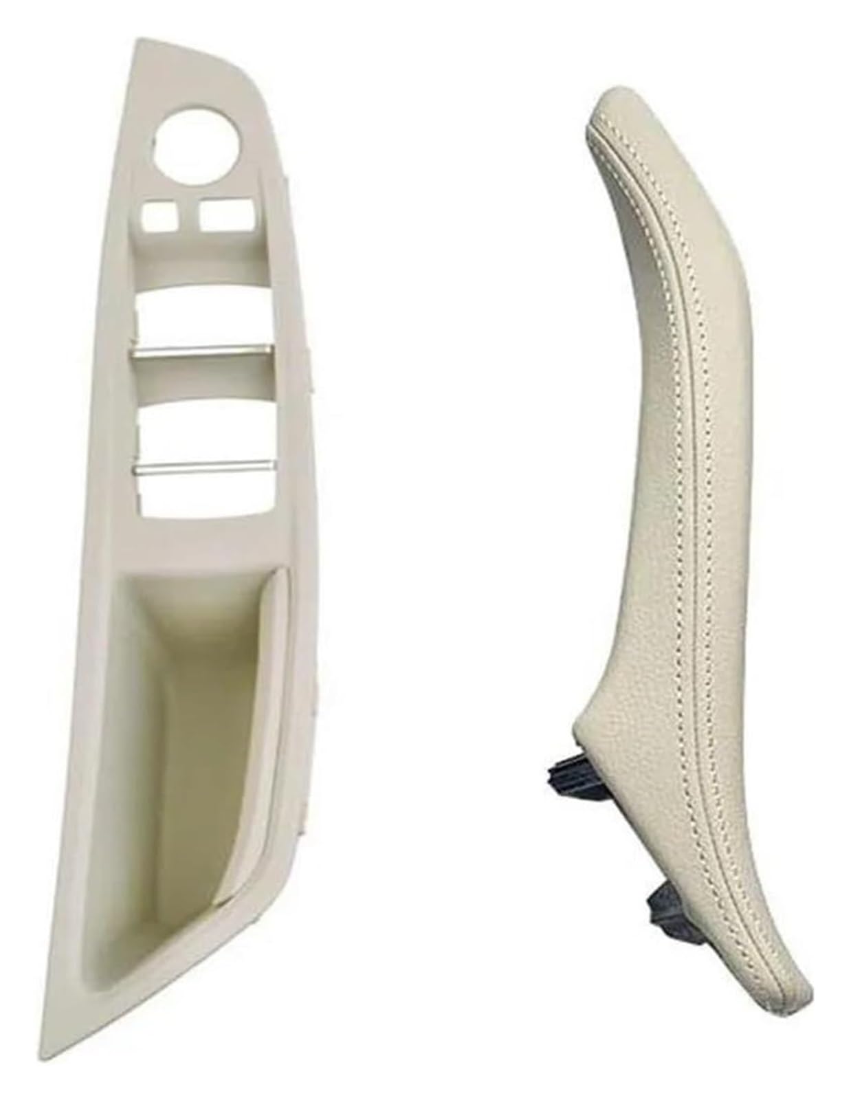 Fangziqq Oyster 2Pcs Set For 5 Series F10 F11 F18 2010-2017 520 523 525 528 530 535 Lhd Interior Door Pull Handle Assembly Set Car Inner Door Handle(Oyster 2Pcs Set)