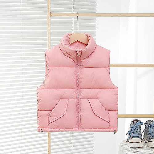 Boys and Toddlers'Lightweight Puffer Vest Sleeveless Puffy Outwear Girls Zip Up Quilted Jackets Winter Warm Waistcoat Pockets2