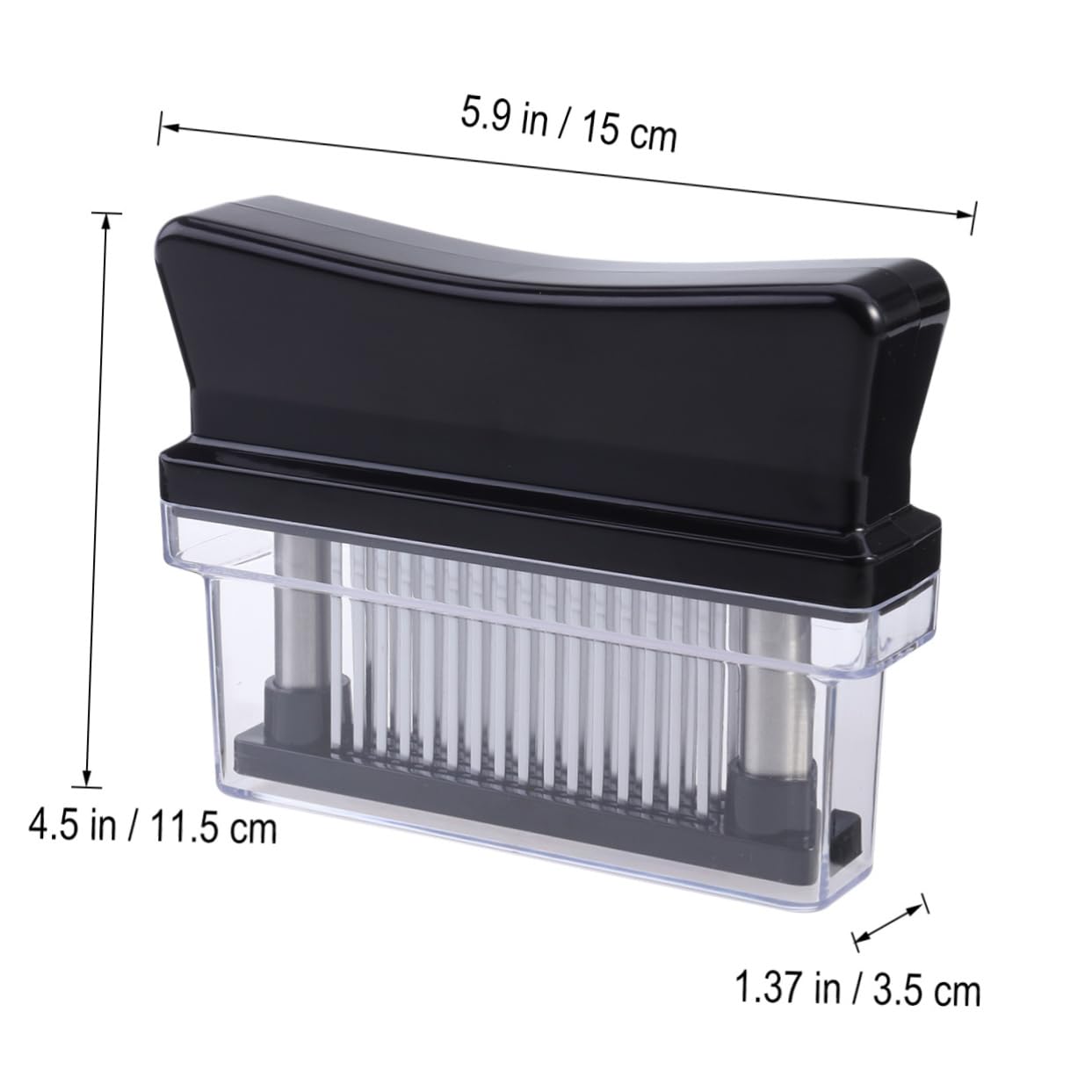 SOLUSTRE Meat Tenderizer Tool with Ultra Needle Stainless Steel Blades Kitchen Utensil for Juicy Chicken Steak Beef Pork Fish Dishwasher Safe with Protective Cover Black