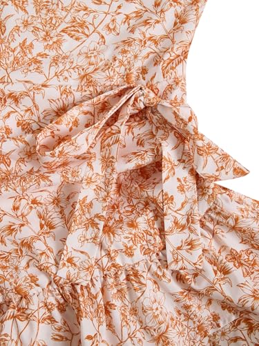 Image of Floerns Women's Floral Halter Ruffle Tiered Cute Summer Mini Dress Milkmaid Vacation Sundress