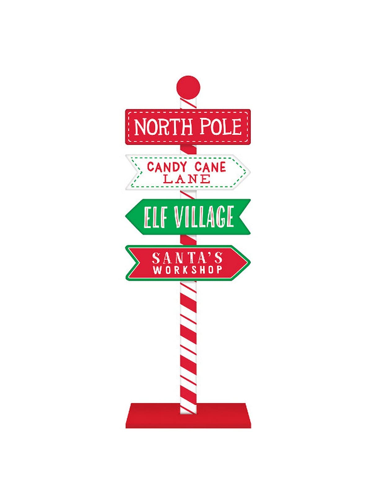amscan North Pole Directional Standing Sign, 28.5" x 10.5" - 1 Pc.