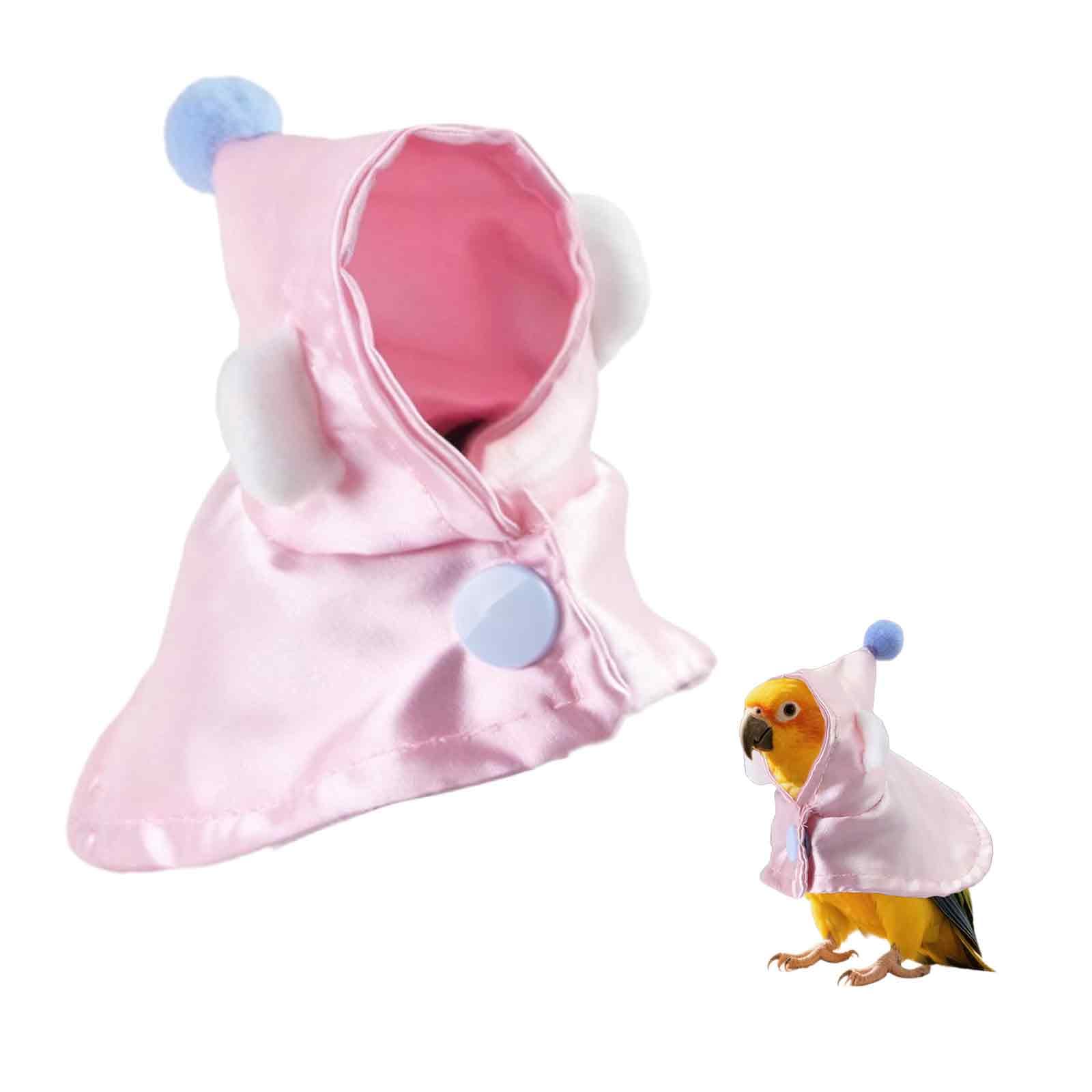 1 Piece Parrot Clothes, Fluffy Parrot Cape, Bird Dress for Real Parrots, Winter Clothes for Bird Birds, Soft Bird Accessories (Pink)-image-27