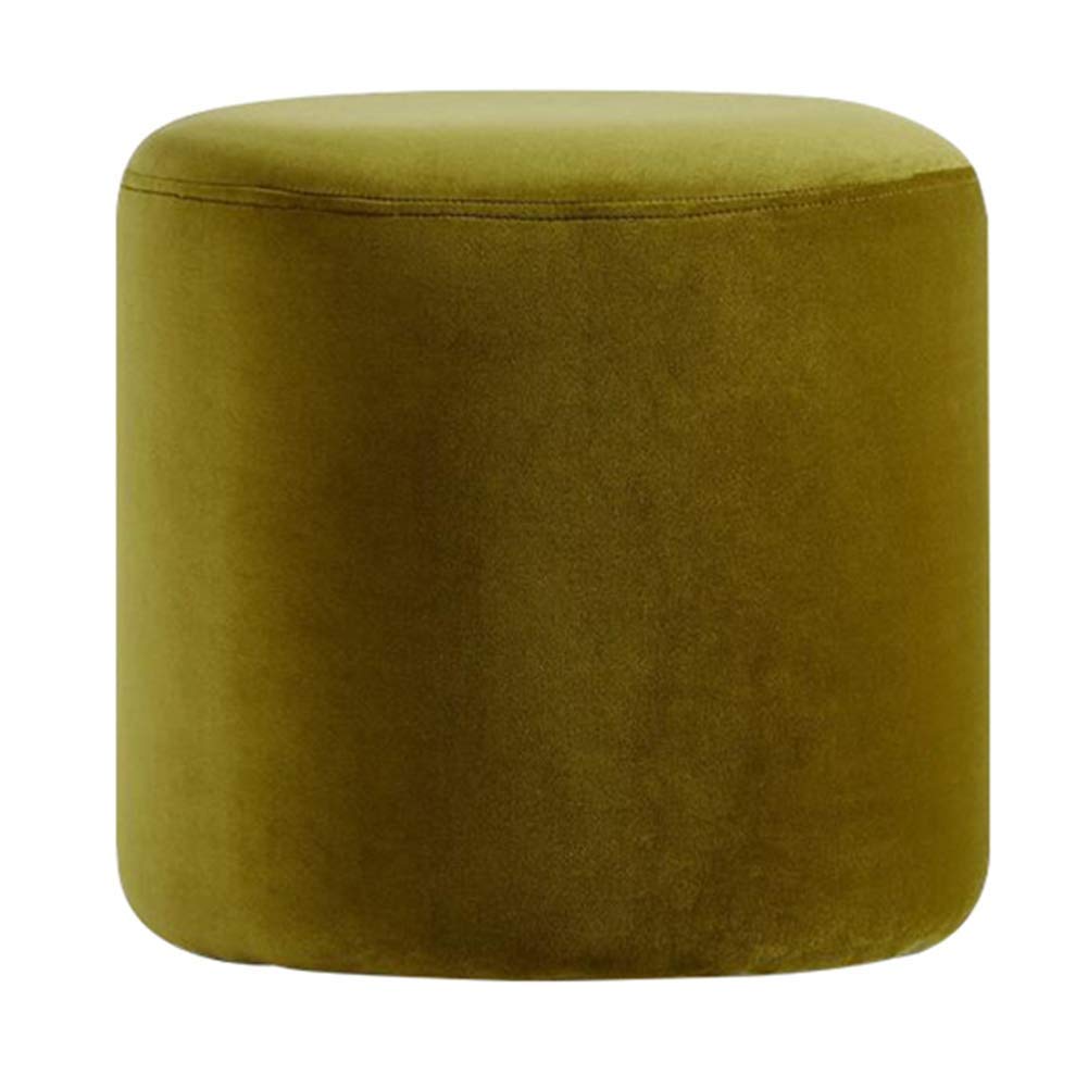 Repose-Pieds Ottoman en Velours Rembourré, Finition Luxe Vert