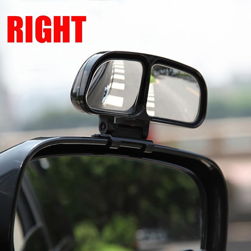 Riloer Blind Spot Mirrors, Adjustable Car Auxiliary Universal Wide Angle Mirror for Universal Cars-1pack