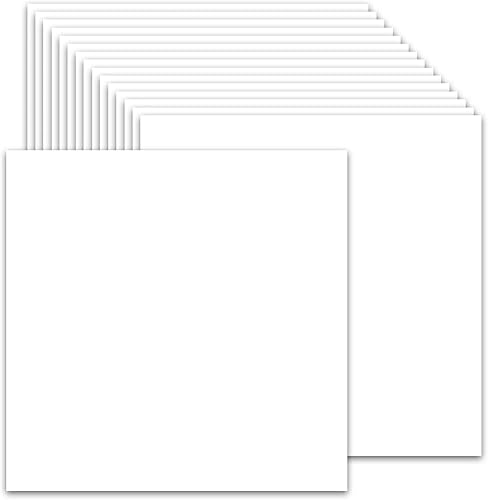 50 hojas de cartulina blanca de 12 x 12 pulgadas, cartulina de 80 libras, cartulina pesada para invitaciones, impresión, manualidades, fabricación