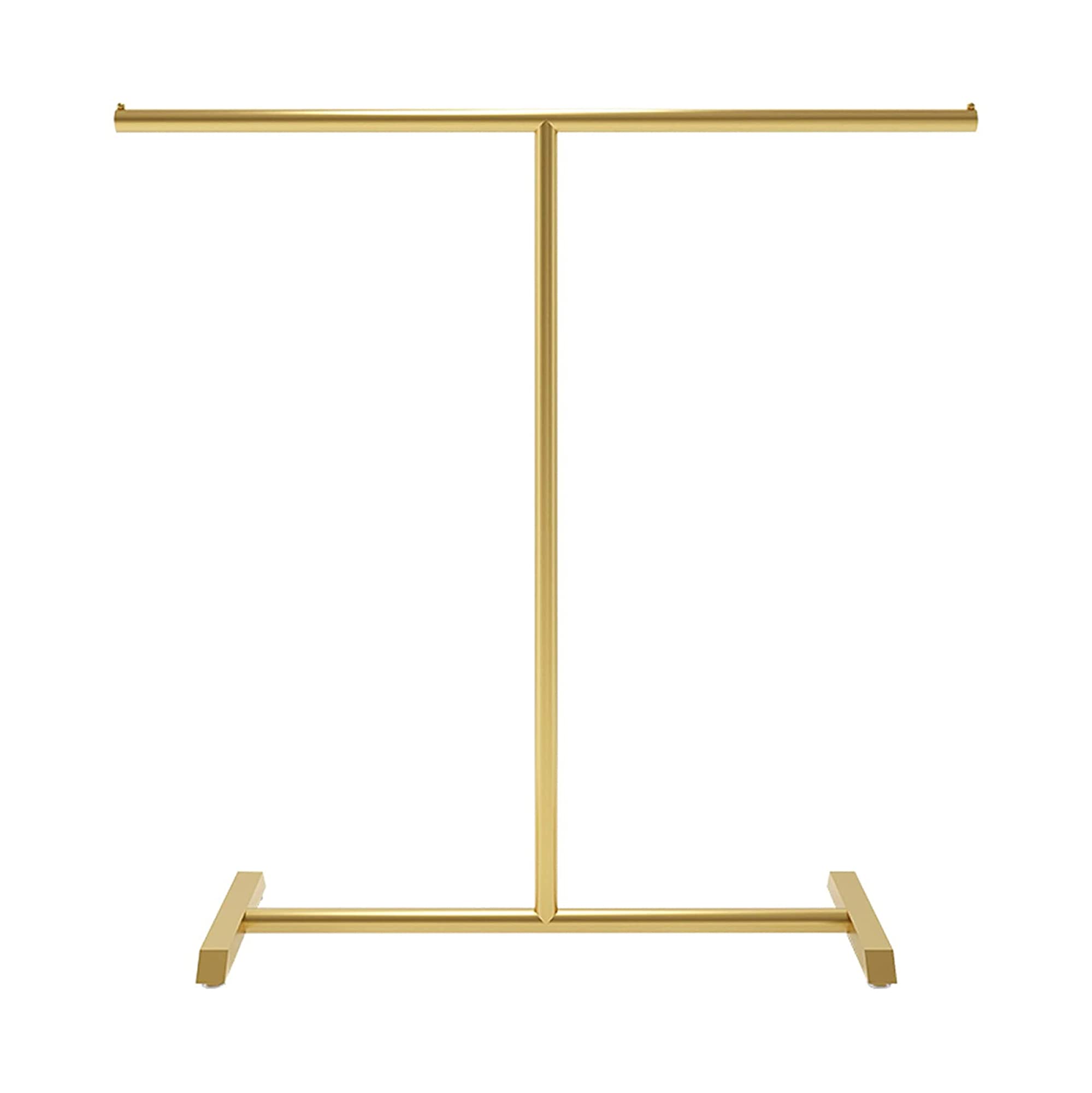 Tringle à vêtements robuste en fer doré 150x130cm pour dressing
