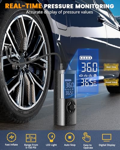 Jump Starter, 12V Car Battery Jump Starter with 65W Quick Charger, LED Display, Jumper Cables Portable Jump Starter Batt - Additional View