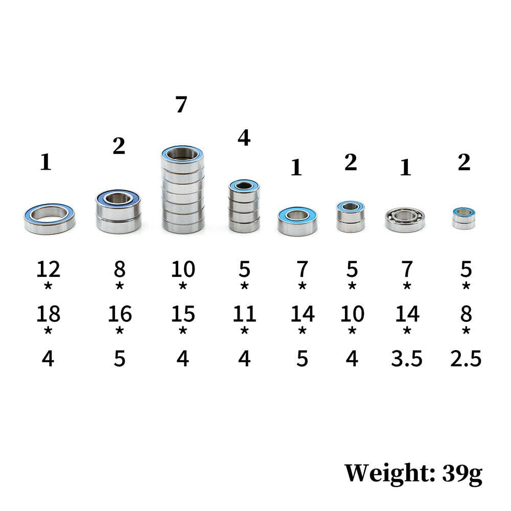 Full Vehicle Bearing Set for Traxxas Mini Maxx RC Car Upgrade Parts