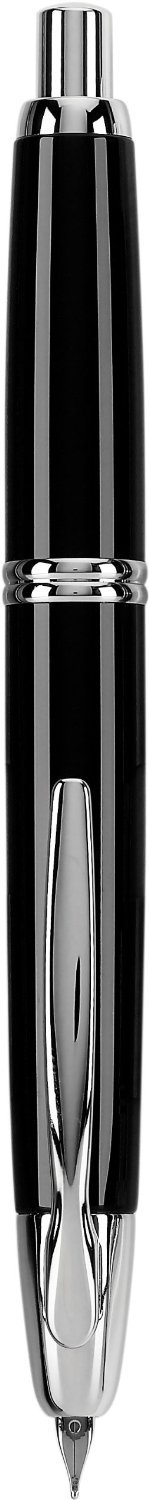 Photo 1 of PILOT Vanishing Point Collection Refillable & Retractable Fountain Pen, Black Barrel with Rhodium Accents, Blue Ink, Extra Fine Nib (60341) Extra Fine Nib Black/Rhodium