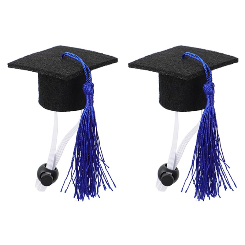 Gorros de graduación para mascotas PRETYZOOM azul
