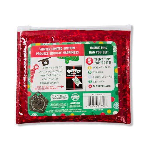 POP IT Pets Winter Limited Edition - Holiday Mystery Bag - 5 New Pets in Each Bag - Mini Pop It! Collectables - Perfect Stocking Stuffer - Fun Holiday Story Inside - Image 3