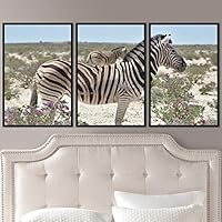 3 Piece Framed Canvas Wall Art Black and White Animals Canvas Prints Home Artwork Decoration for Living Room,Bedroom - 16