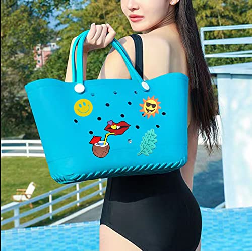 Image of Lckaey Rubber Beach Bag Accessories-PVC Rubber Totes organizer Sport Charms- for Purse Bogg Inserts