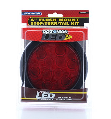 Kit Luz LED Optronics Rojo 4" Redondo Sellado miniatura 4