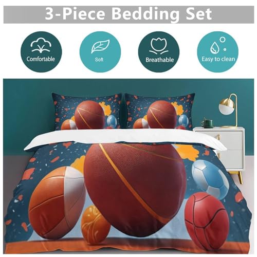 Parure de lit 3 pièces motif plante botanique style bohème pour chambre garçon fille 200x200cm
