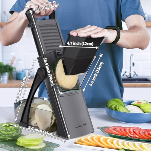 Mandoline Jonscook sûre pour couper les légumes sans risque de coupure - 5