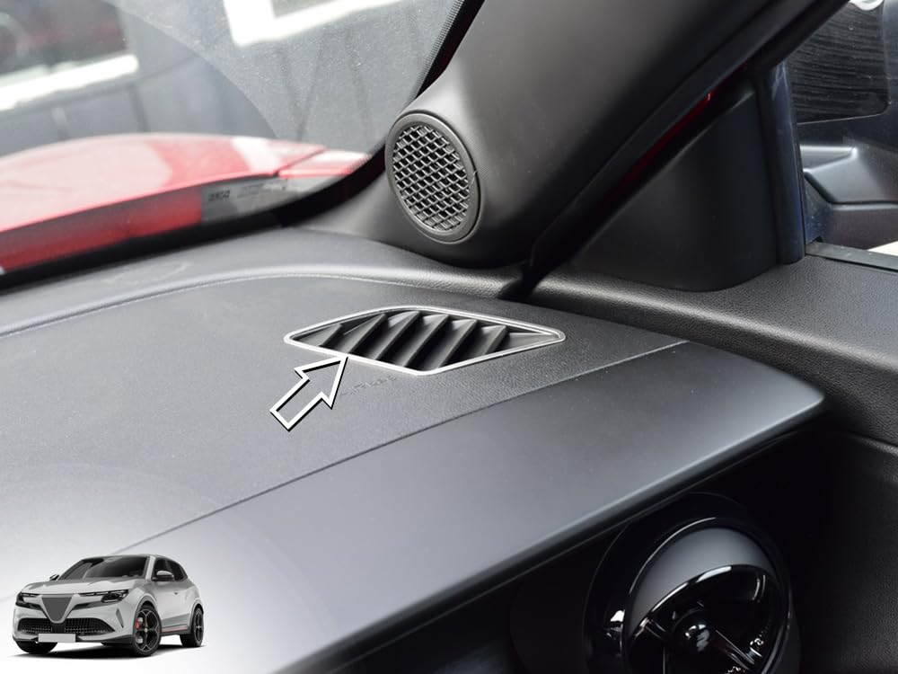 Décalque Acier Pour Alfa Romeo Junior - Drapeau Italien, Inox Brossé, Adhésif 3M, Découpe Laser - 12