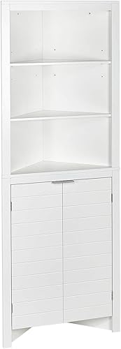 RiverRidge Home Madison Collection - Armario esquinero blanco alto