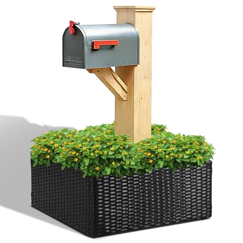 SUNNYPARK Mailbox Post Wrap Planter Box 24x24x12inch