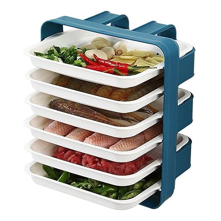 6 Layer Wall Mounted Kitchen Rack, Wall Hanging Shelves, Pantry Organizer Box, Food Organizer Rack for Kitchen, 6 Layer, Fruit Vegetable Storage, Dish Holder-image-38