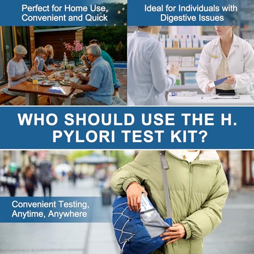 H Pylori Test Kit – 2 PCS at-Home Helicobacter Pylori Self-Test with 99.9% Accuracy – Fast Results in 10-15 Minutes, Easy to Use, No Lab Visit Required