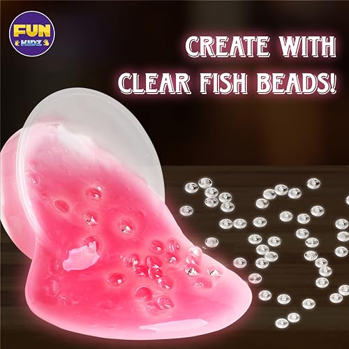 35.16 FL OZ Glow in The Dark Slime for Kids 6+, FunKidz 1040 ML Large 8 Colors Slime Pack Neon Slime Kit Gifts for Boys Girls Birthday Party Activities - image 9