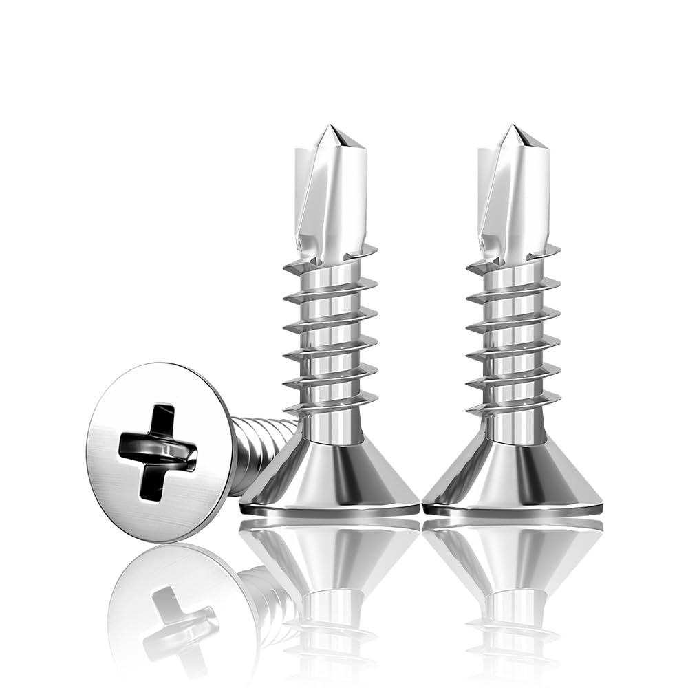 HXJDAM 200 pcs Self Tapping Screws metal, M4.2x16mm Self Drilling Screws - Image 4