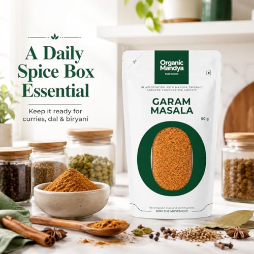 Image of Garam Masala Powder 50g - Aromatic Indian Spice Blend | Fresh Masala for Curry, Dal & Biryani by Organic Mandya