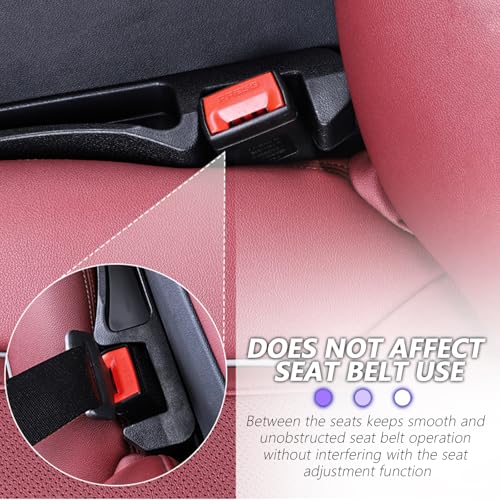 Image of 2PCS Car Seat Gap Filler Organizer and Carry Hook,Upgraded Multifunction Gap Filler for Car with Filling Gaps and Storing for Phones Keys,Universal No Drop Seat Guard for Cars