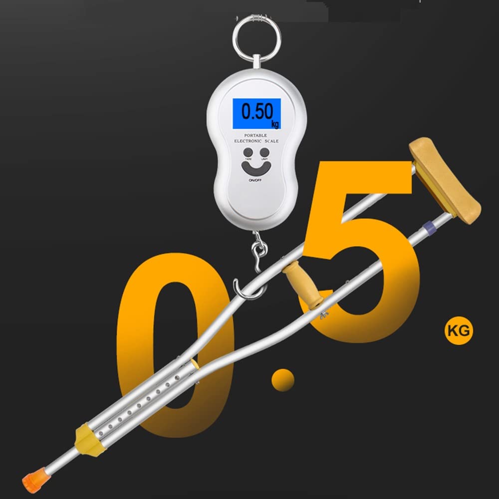 Muletas De Niños Muletas Plegables Axilares, Muletas Ortopédicas para Caminar, Muleta Axilares Regulables, Longitud para Niños 110-135cm, Muletas De Antebrazo Da Aluminio (Color : Aluminum, Siz