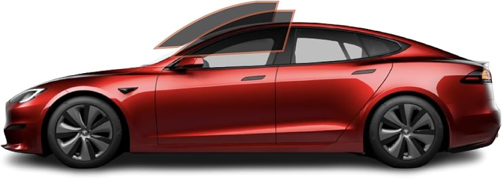 MotoShield Pro Premium Professional 2Mil Nano Ceramic Precut Window Tint Film for 2012-2022 Tesla Model S Front Driver/Passenger 25%