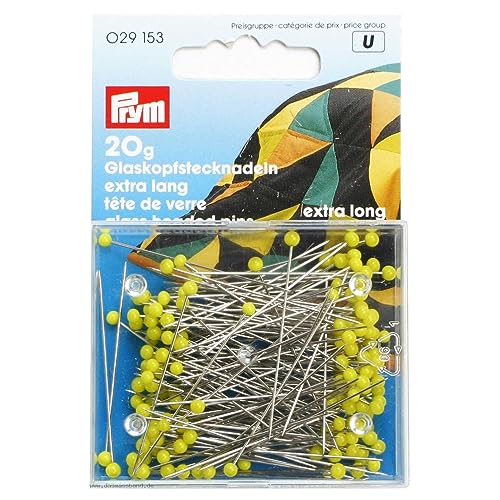 Prym 029153 Glaskopfnadeln 0 60 x 43mm gelb 20g