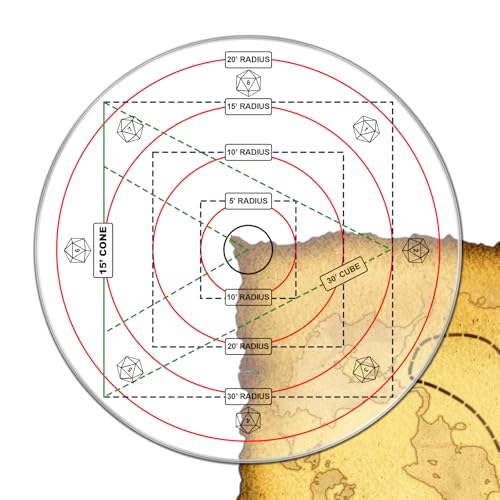 Windspeed Spell AOE Damage Template for DND AOE Templates for Dungeons with Dragons Measuring Tools for RPG Gaming Accessories