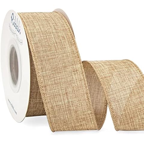 Ribbli Natural Linen Wired Ribbon Cover