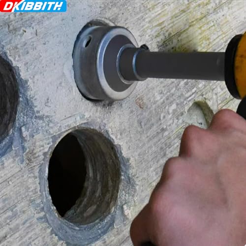 Image of 4-1 /4 inch Concrete Hole Saw, 110mm Tungsten Steel Core Bit for Cinder Block, Brick, Rock, Plank Walls for Pipes or mini Split Lines, with SDS Plus Shank and 2 Center Positioning Drill Bits.