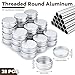 28 Pcs 15 ML Metal Round Aluminum Tin Jars 1/2 Ounce Aluminum Tin Cans with Screw Lid, Lip Balm Containers for Lip Balm, Eye Shadow, Creams (Silver)