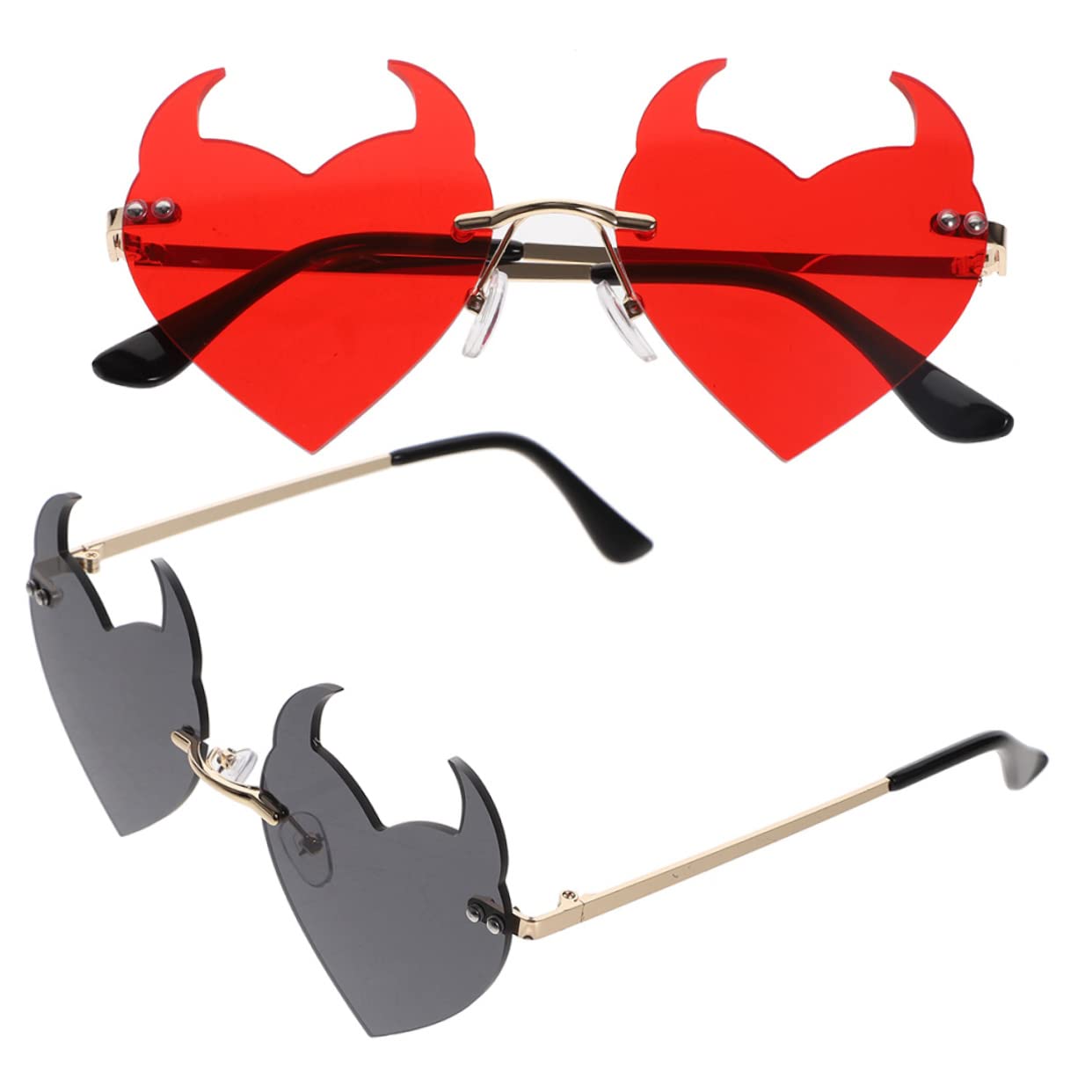 BESTYASH Occhiali Da Sole A Forma Di Cuore Occhiali Da Sole Da Donna Festa Heart Shaped Sunglasses Heart Sunglasses Occhiali Da Sole A Cuore Da Donna Occhiali Estivi Pc