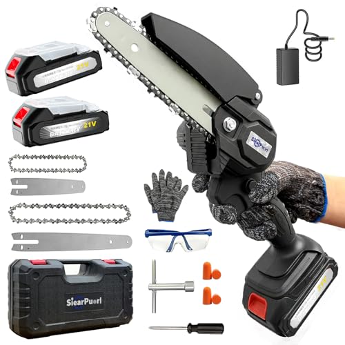 SIEARPUORL Mini Chainsaw Cordless 4&6 Inch Electric Chainsaw