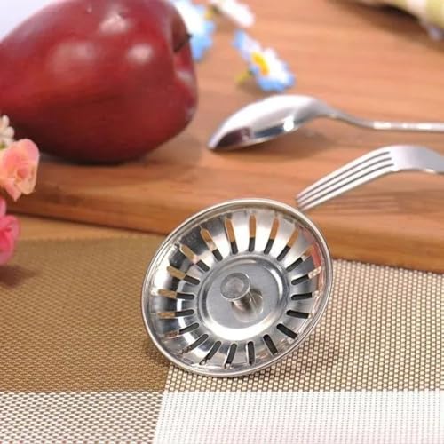 2 piezas colador y tapón para fregadero de cocina diámetro 80 mm miniatura 3