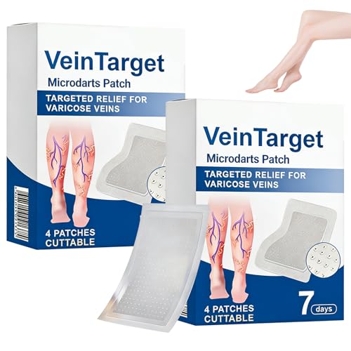 Vein Target Microdarts Patch, Professional Varicose Veins for Legs Patch, Natural Ingredients Leg Treatment for All Skin Types (2 Pack)