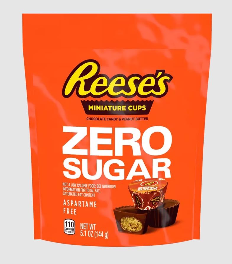Small Reece's Amazon.com : Reeces Zero Sugar Miniatures Chocolate Peanut Butter Cups ...