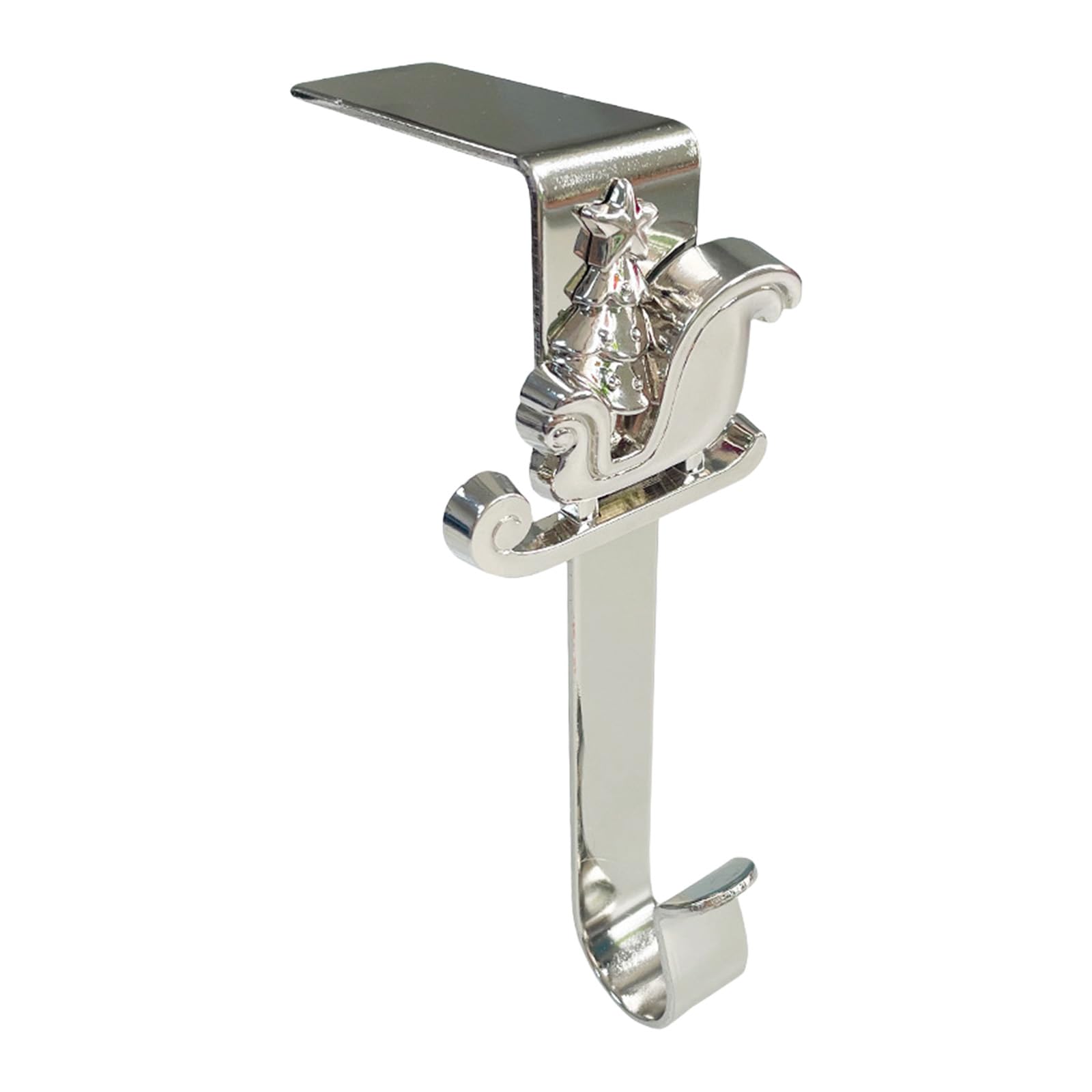Msioytog Christmas Themed Wall Hook Metal Construction Hanger for Stocking Display and Home Organization Festival Season Storage Solution