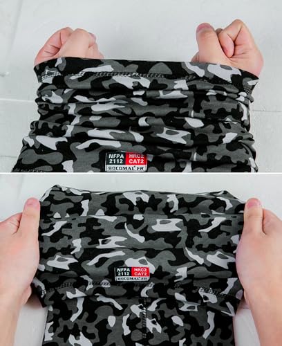 Image of BOCOMAL FR Neck Gaiters Face Mask 7oz Mightweight Flame Resistant Welding Hood NFPA2112 CAT2