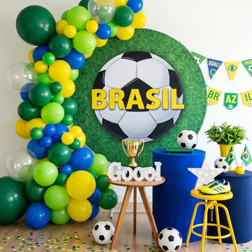 Image of RUBFAC Royal Blue Balloons 65pcs, 12 Inch Party Balloon with Ribbons for Birthday, Baby Shower Graduation Baseball Nautical Party Decorations