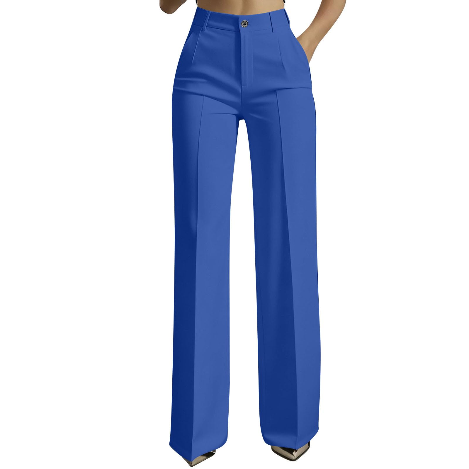 Dress Pants for Women Trendy 2026 High Waist Stretchy Work Pants Business Casual Straight Leg Trousers with Pockets — view 23