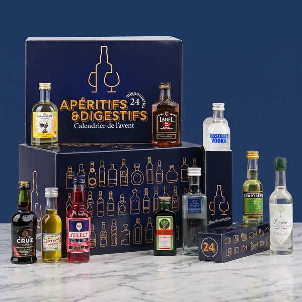 BienManger.com Calendrier de l'avent mini-bar 24 mignonnettes - Le calendrier de 24 bouteilles